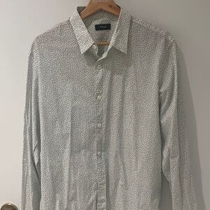 Theory Men's White Patterned Shirt